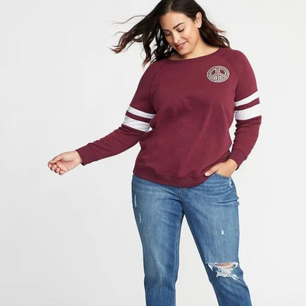 Relaxed Plus-Size Graphic French-Terry Sweatshirt - Picture 4 of 4